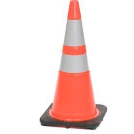 CORTINA SAFETY PRODUCTS 28" Traffic Cone, Reflective, Orange W/ Black Base, 7bs, 03-500-10 03-500-10